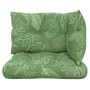 Cojines para palets 3 unidades tela Oxford estampado de hojas