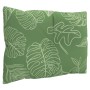 Cojines para palets 3 unidades tela Oxford estampado de hojas