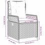 Conjunto de Comedor de Jardín 5 pcs Marrón ratán sintético