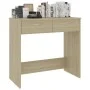 Escritorio madera contrachapada color roble Sonoma 80x40x75 cm de vidaXL, Escritorios - Ref: Foro24-801358, Precio: 60,66 €, ...