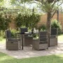 Conjunto de Comedor de Jardín 5 pcs Gris ratán sintético