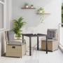 Conjunto de Comedor de Jardín 3 pcs Beige ratán sintético