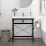 Estructura de lavabo de hierro negro 79x38x83 cm de vidaXL, Tocadores de baño - Ref: Foro24-338501, Precio: 87,85 €, Descuent...