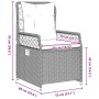 Conjunto de Comedor de Jardín 7 pcs Gris Claro ratán sintético