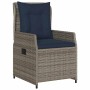 Conjunto de Comedor de Jardín 5 pcs Gris Poliratán