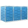 Shed for three steel garbage containers 207x77.5x112.5 cm by vidaXL, Waste container supports - Ref: Foro24-149568, Price: 44...