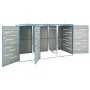 Shed for three steel garbage containers 207x77.5x112.5 cm by vidaXL, Waste container supports - Ref: Foro24-149568, Price: 44...