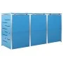 Shed for three steel garbage containers 207x77.5x112.5 cm by vidaXL, Waste container supports - Ref: Foro24-149568, Price: 44...