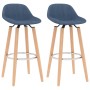Taburetes de cocina 2 unidades tela azul de vidaXL, Taburetes de cocina - Ref: Foro24-289381, Precio: 122,67 €, Descuento: %