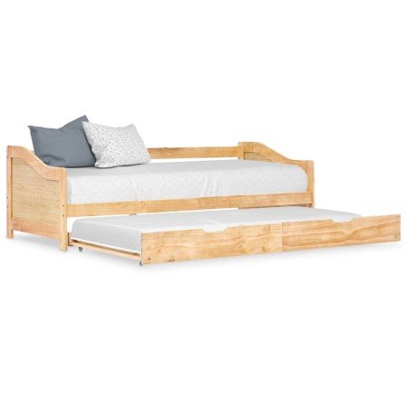 Estructura sofá cama extraíble sin colchón madera pino 90x200cm en Camas y somieres | Comprar online en Foro24