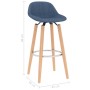 Taburetes de cocina 2 unidades tela azul de vidaXL, Taburetes de cocina - Ref: Foro24-289381, Precio: 122,67 €, Descuento: %