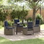 Conjunto de Comedor de Jardín 5 pcs Gris ratán sintético