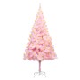 Árbol de Navidad artificial con LEDs y soporte PVC rosa 180 cm