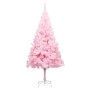 Árbol de Navidad artificial con LEDs y soporte PVC rosa 180 cm