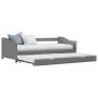 Estructura de sofá cama extraíble sin colchón gris 90x200cm
