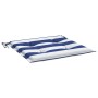 Cojines silla jardín 6 uds tela a rayas azul y blanco 40x40x4cm