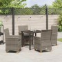 Conjunto de Comedor de Jardín 5 pcs Gris ratán sintético