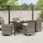 Conjunto de Comedor de Jardín 5 pcs Gris ratán sintético