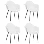 Dining chairs 4 units white PP by vidaXL, dining chairs - Ref: Foro24-338074, Price: 206,97 €, Discount: %