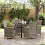 Conjunto de Comedor de Jardín 5 pcs Gris ratán sintético