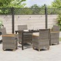 Conjunto de Comedor de Jardín 5 pcs Gris ratán sintético