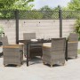 Conjunto de Comedor de Jardín 5 pcs Gris ratán sintético