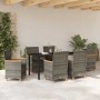 Conjunto de Comedor de Jardín 7 pcs Gris ratán sintético