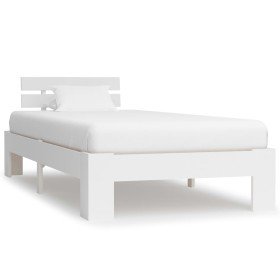 Estructura de cama sin colchón madera de pino blanco 100x200 cm