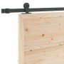 Puerta deslizante Marrón 90 x 208 cm Madera maciza de pino
