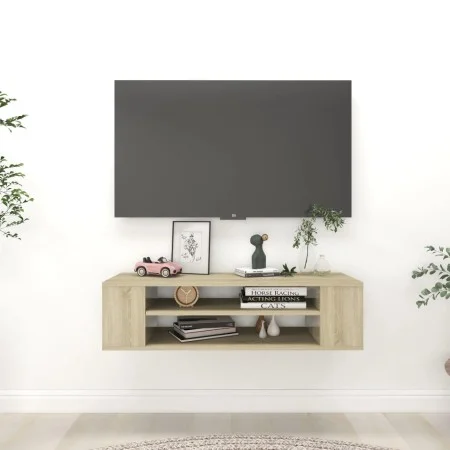Sonoma oak plywood hanging TV cabinet 100x30x26.5 cm by vidaXL, TV Furniture - Ref: Foro24-806232, Price: 44,88 €, Discount: %