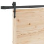Puerta deslizante Marrón 100 x 208 cm Madera maciza de pino