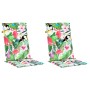 Cojines para silla 2 uds tela multicolor 120x50x3 cm