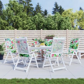 Cojines para sillas con respaldo alto 6 uds tela multicolor Cojines para sillas con respaldo alto 6 uds tela multicolor