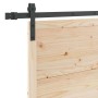Puerta deslizante Marrón 100 x 208 cm Madera maciza de pino