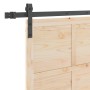 Puerta deslizante Marrón 100 x 208 cm Madera maciza de pino