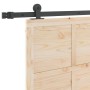 Puerta deslizante Marrón 80 x 208 cm Madera maciza de pino