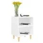 Bedside table with solid wood legs white 40x30x50 cm by vidaXL, Nightstands - Ref: Foro24-805779, Price: 37,55 €, Discount: %