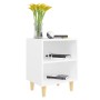Nachttisch mit Massivholzbeinen weiß 40x30x50 cm von vidaXL, Nachttische - Ref: Foro24-805779, Preis: 38,03 €, Rabatt: %