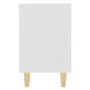 Bedside table with solid wood legs white 40x30x50 cm by vidaXL, Nightstands - Ref: Foro24-805779, Price: 37,55 €, Discount: %