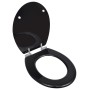 Toilet seat MDF soft close lid black design by vidaXL, Toilet and bidet seats - Ref: Foro24-140799, Price: 43,27 €, Discount: %