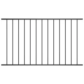 Panel de valla de acero con recubrimiento polvo negro 1,7x1 m de vidaXL, Paneles de vallas - Ref: Foro24-145219, Precio: 44,4...