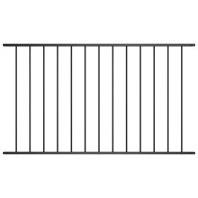 Schwarz pulverbeschichtetes Stahlzaunelement 1,7 x 1 m von vidaXL, Zaunpaneele - Ref: Foro24-145219, Preis: 40,17 €, Rabatt: %