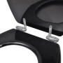 Toilet seat MDF soft close lid black design by vidaXL, Toilet and bidet seats - Ref: Foro24-140799, Price: 43,27 €, Discount: %