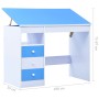 Blau-weißer neigbarer Zeichentisch für Kinder von vidaXL, Kunst- und Zeichentische - Ref: Foro24-287446, Preis: 128,82 €, Rab...