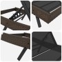 Tumbonas 3 pcs Marrón 40 x 40 x 40.5 cm ratán sintético