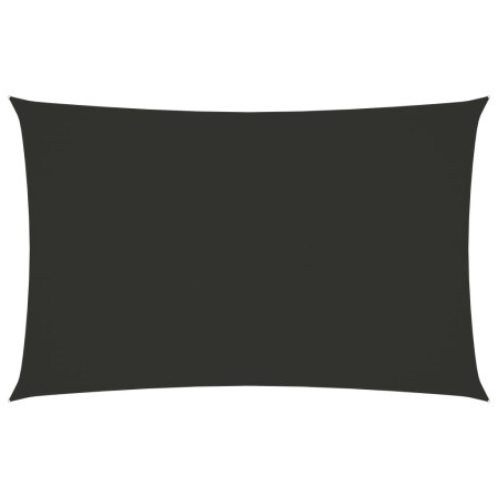 Toldo de vela rectangular tela Oxford gris antracita 5x8 m