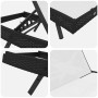 Tumbonas 3 pcs Negro y Blanco 40 x 40 x 40.5 cm ratán sintético