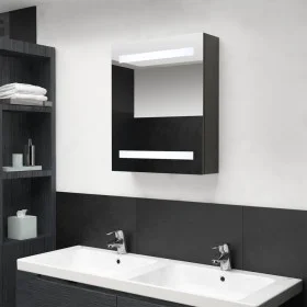 Armario de baño con espejo gris antracita 50x14x60 cm de vidaXL, Tocadores de baño - Ref: Foro24-326487, Precio: 99,68 €, Des...