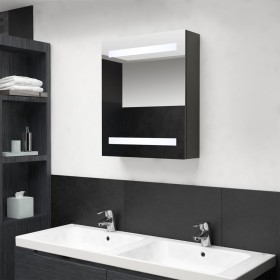 Armario de baño con espejo gris antracita 50x14x60 cm de vidaXL, Tocadores de baño - Ref: Foro24-326487, Precio: 101,39 €, De...