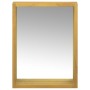 Mueble con espejo madera maciza de teca 30x10x40 cm